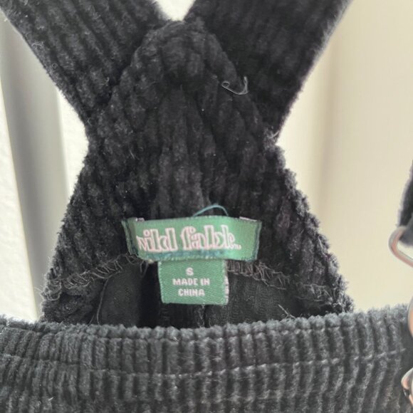 Wild Fable Black Corduroy Overall Dress – Size S - Picture 5 of 5